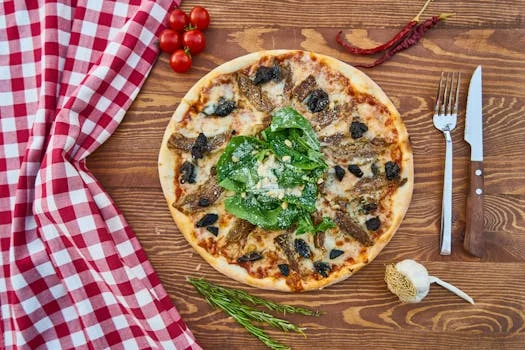 mushroom truffle pizza gourmet toppings